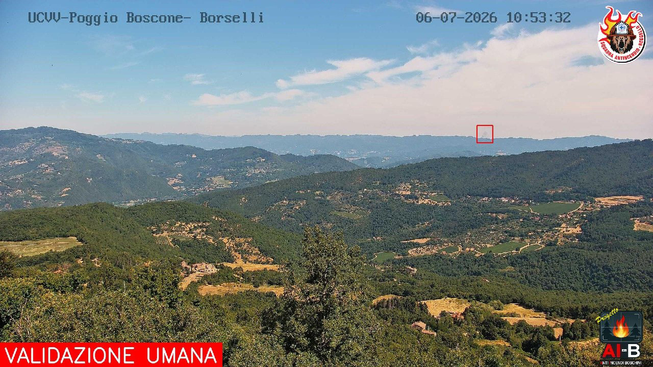 Fumo rilevato a 55 km