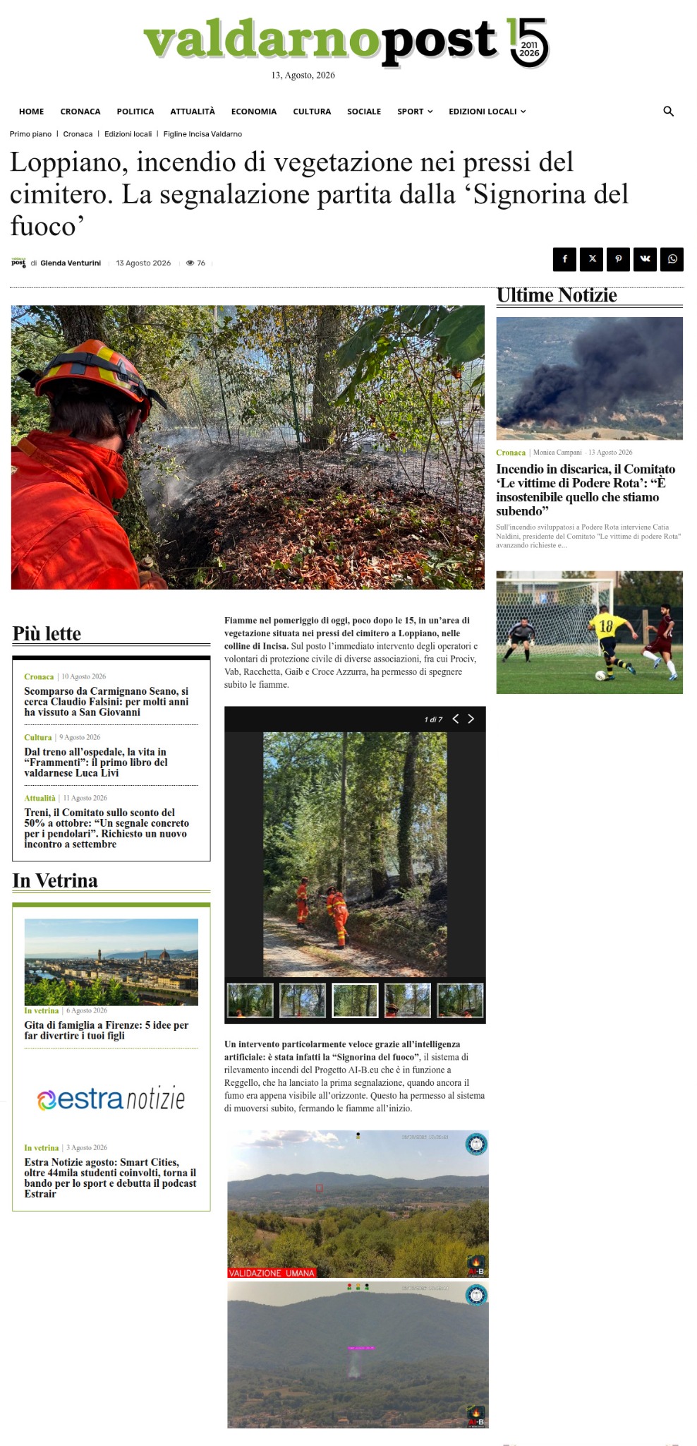 Principio di incendio • Loppiano